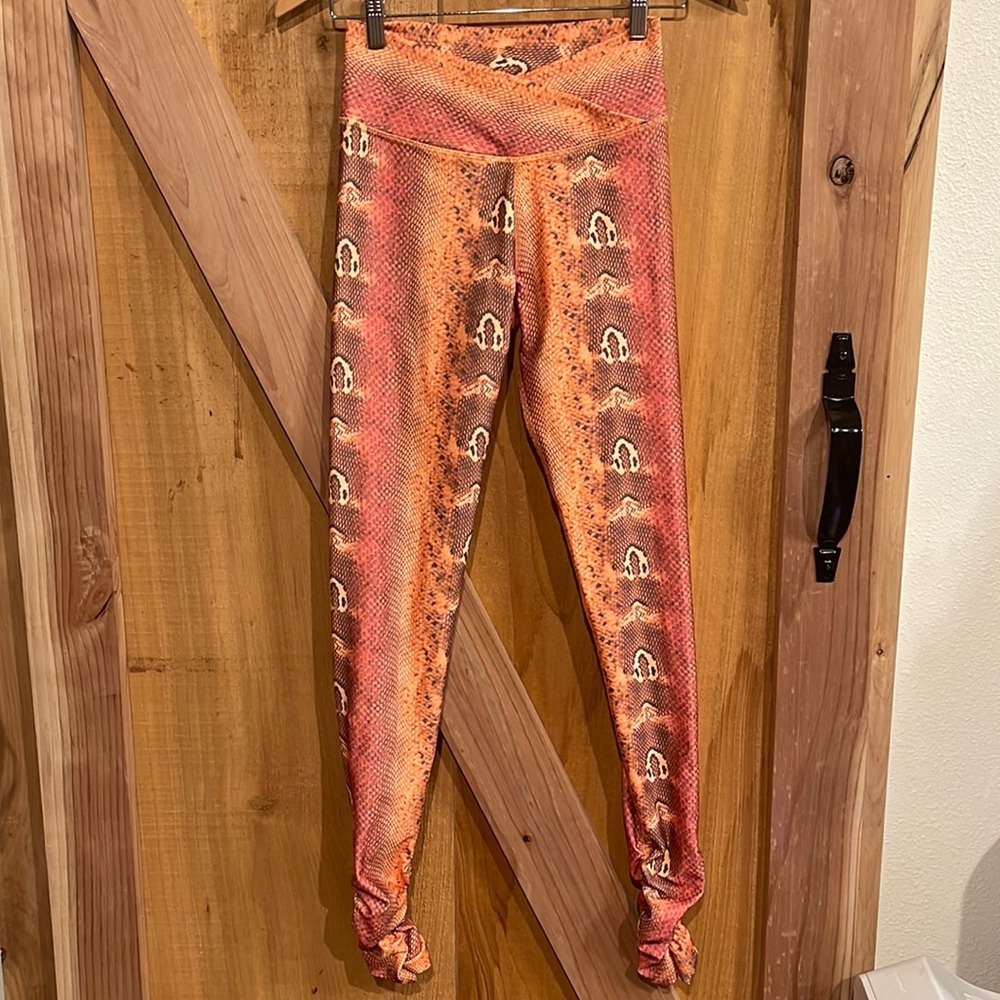 Mika brand athleisure yoga leggings. Size S/M. X waist. Like new. Snake print.